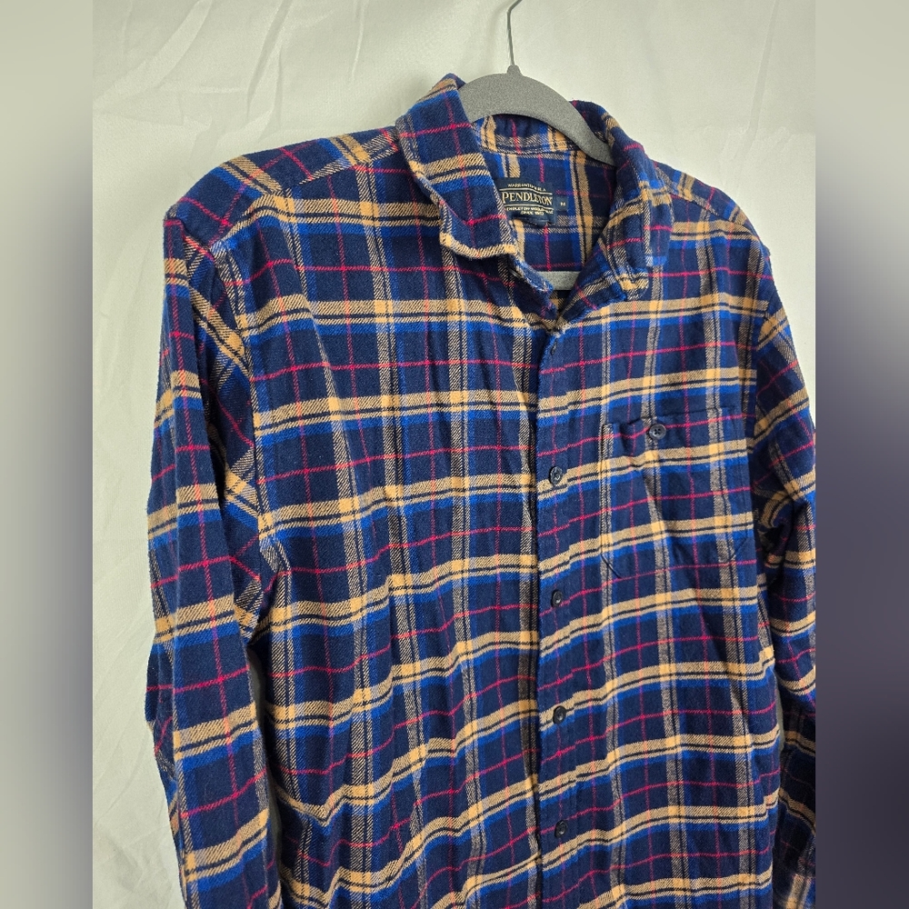 Pendleton Plaid Flannel Elbow Patch Lightweight L… - image 3